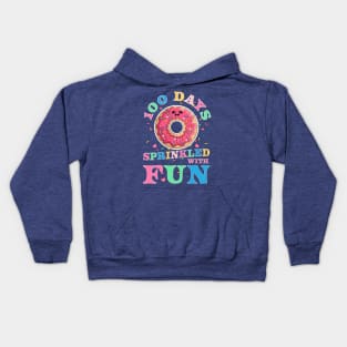 100 Days Sprinkled With Fun Donut Kids 100th Day Of School Kids Hoodie